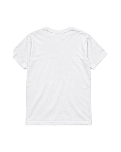 Camiseta básica blanca, vista trasera