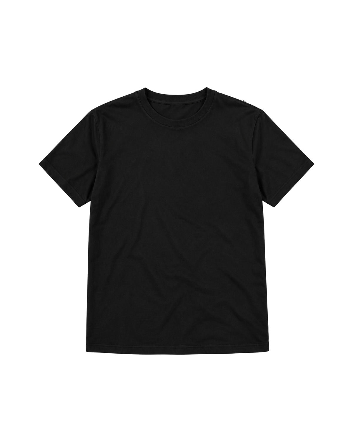 Camiseta básica negra, vista frontal
